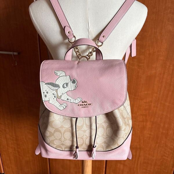 COACH コーチ リュック ディズニー 101匹ワンチャン バックパック レザー デイパック バッグ