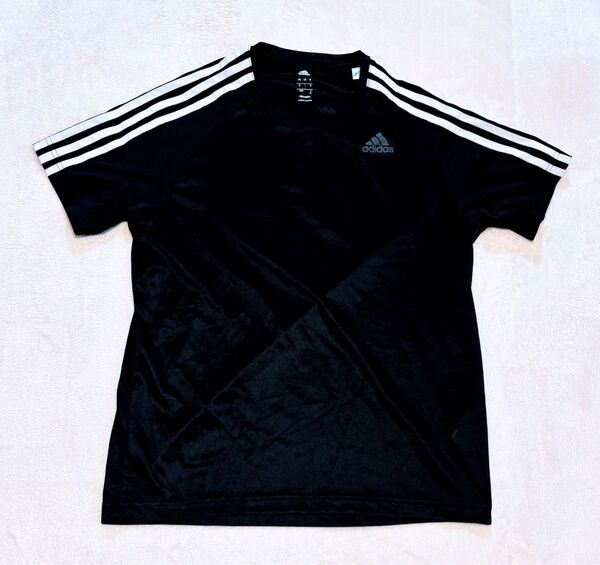 adidas 半袖ドライTシャツ メンズM ブラック