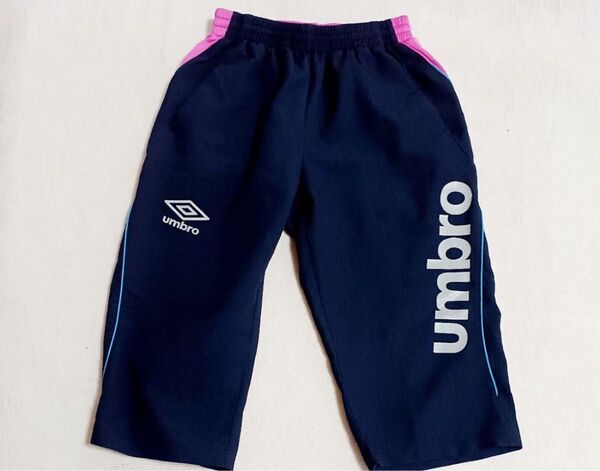 アンブロ ジャージ ハーフパンツ メンズM ネイビー×ピンク