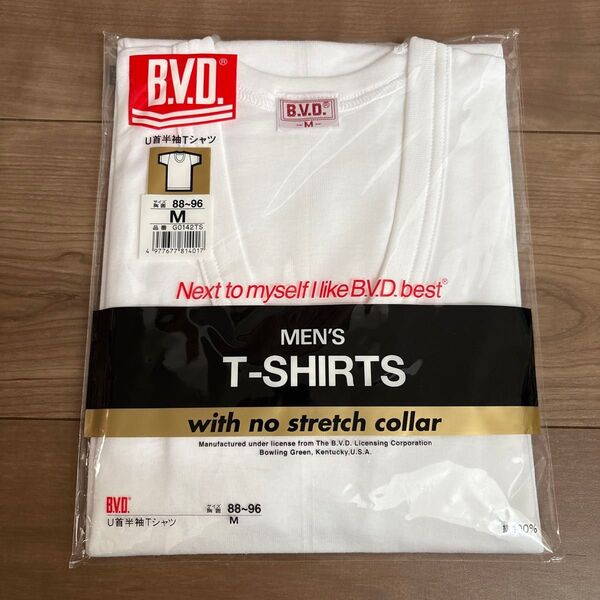B.V.D メンズ U首 半袖Tシャツ Mサイズ 肌着