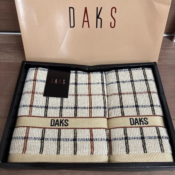 DAKS タオルセット フェイスタオル ウォッシュタオル チェック