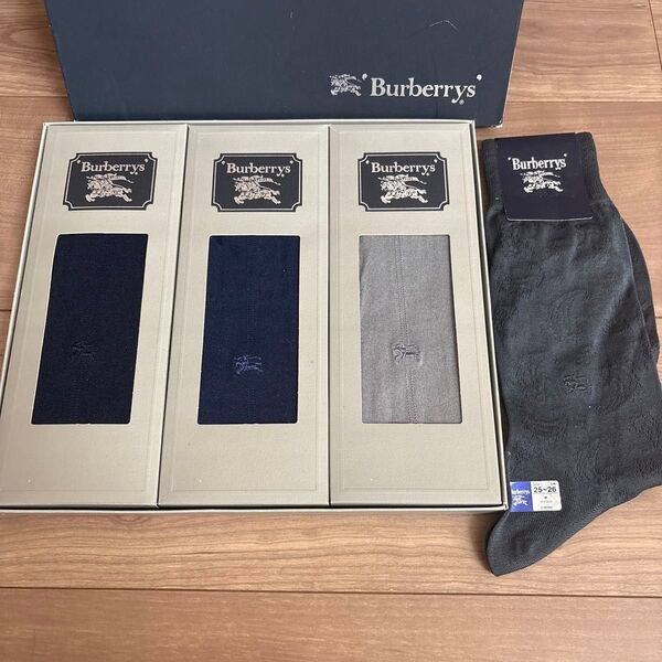 バーバリー Burberrys ビジネスソックス 25cm 4足セット 靴下
