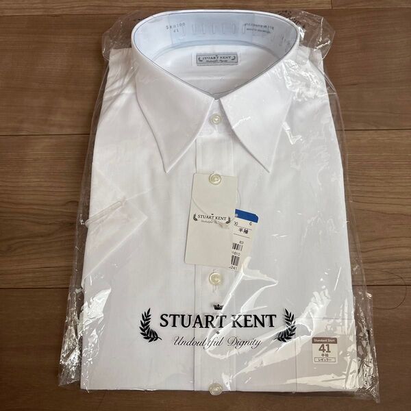 STUART KENT 半袖 ワイシャツ サイズ41 白 無地