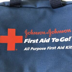 Johnson&Johnson first aid kit 救急バッグ ファーマシー 中身無し LA購入 中古 23×17×厚み5.5cm 化粧ポーチにも アメカジ好きに USAの画像7