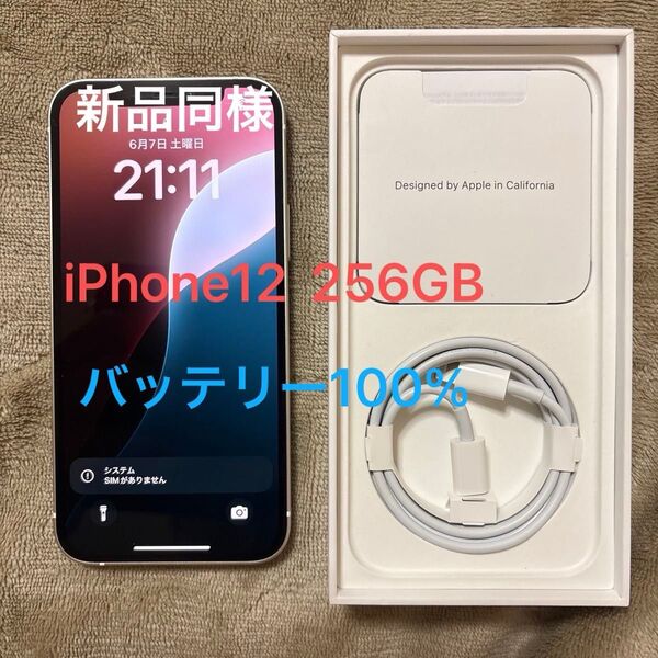 【新品の様に使いたい方専用】 新品同様iPhone 12 256GB バッテリー100%