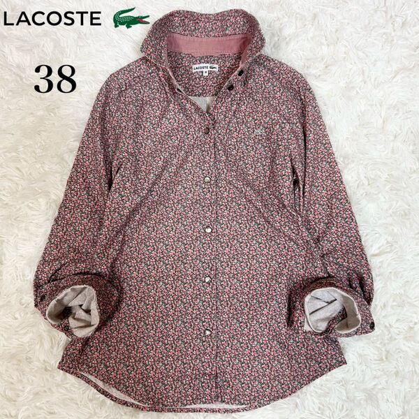 美品☆LACOSTE ラコステ リバティ コーデュロイ 長袖 シャツ 花柄シャツ