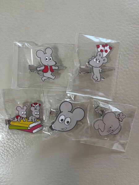 ねずみくんのチョッキ 前髪クリップ 5個セット ミニクリップ