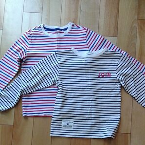 SLAP SLIP、ユニクロ ボーダー長袖Tシャツ 2枚セット 130cm