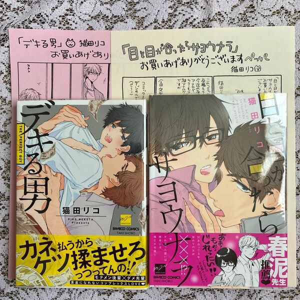 デキる男/目と目が合ったらサヨウナラ/猫田リコ/ブックカバー付き