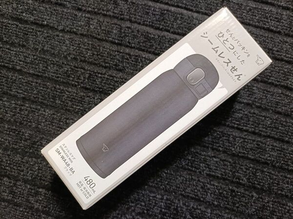 象印 ステンレス製携帯用まほうびん 480ml ブラック SM-WA48-BA ステンレスマグ 保温・保冷両用 docomo印字有