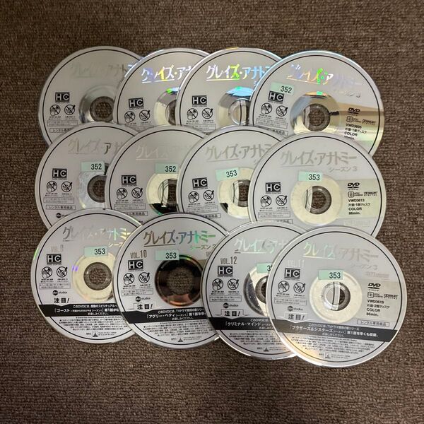 レンタル落ち DVD ディスクのみ グレイズ・アナトミーseason3 1〜12