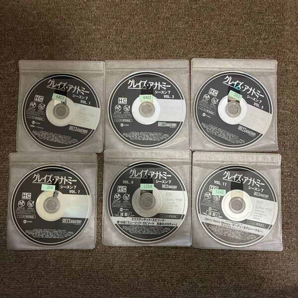 レンタル落ちDVD ディスクのみ グレイズ・アナトミーseason7 1〜11