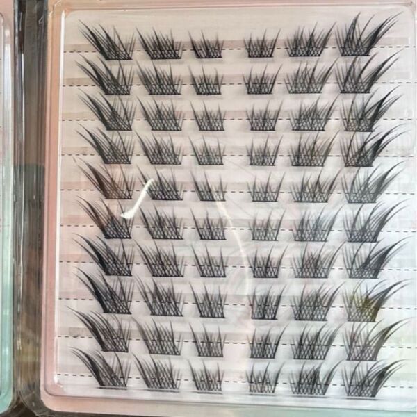 部分 つけまつ毛韓国メイク束感まつげつけまつげ EYELASHメイクサロンワンホン中国ドーリーウィンクミッシュブルーミンコスメ新品