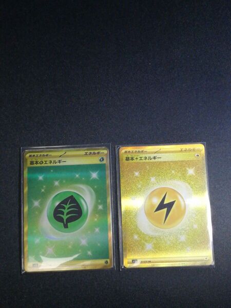 基本エネルギー UR 草 雷セット ポケモンカードゲーム バイオレット クレイバースト