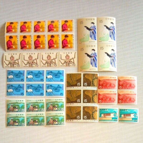 15円切手42枚 まとめ売り 未使用 額面630円