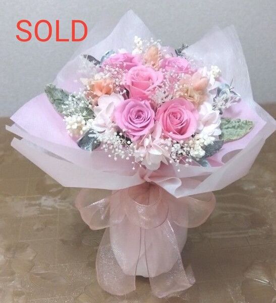プリザーブドフラワーアレンジ ウェディング ブーケ ギフト 花束 結婚式 お供え花 誕生日 お祝い花 薔薇