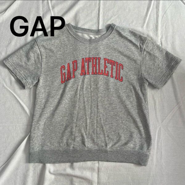 GAP 半袖 スウェット グレー ロゴスウェット ギャップ Tシャツ 140cm ゆったり グレー ロゴ