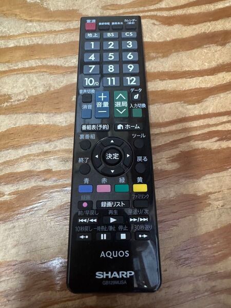 シャープ AQUOS テレビリモコン GB129WJSA