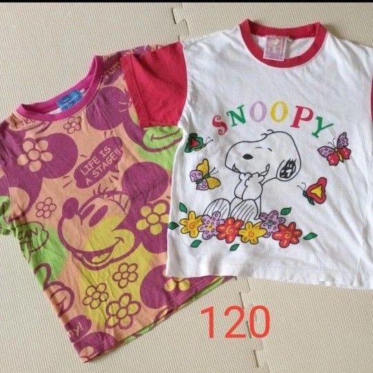 半袖Tシャツ ミニーマウス ディズニー スヌーピー ピーナッツ