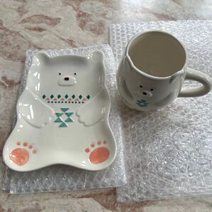3000円位◆新品未使用【TITICACA】チチカカ【ホワイトベアー クマ 熊 くま マグカップ&プレートセット】