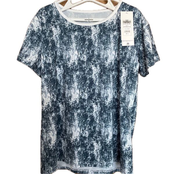 4500円◆タグ付き新品【水陸両用 UV加工 プール耐塩素 ストレッチ 半袖 水着 Tシャツ 】ダメージデニム柄