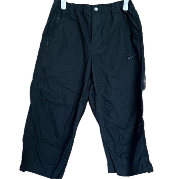 【NIKE】ナイキ◆メンズM(170/76A)【ブラック ウエストゴム、内側に紐付き ハーフ丈程度パンツ】