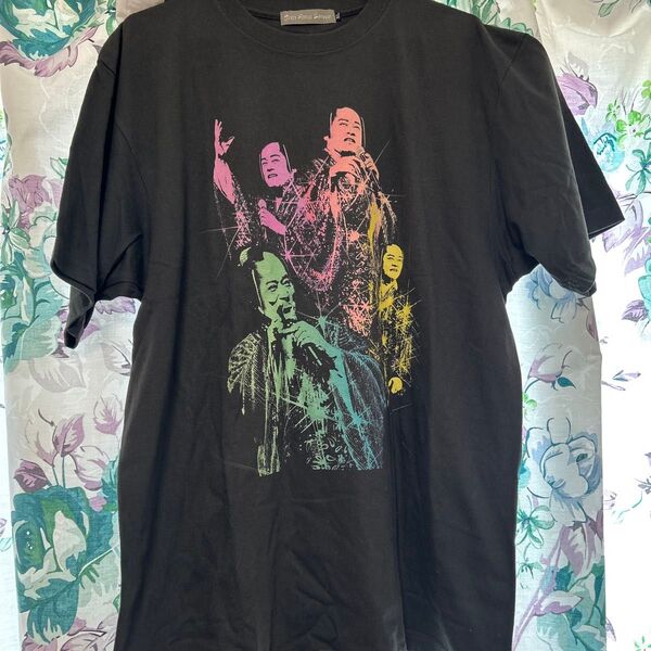 新品未着用◆サイズXL【マツケンサンバ Tシャツ 】グレー系×マツケン和装カラフルカラープリント
