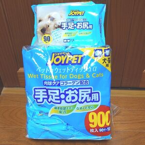 ジョイペット JOYPET ペットウェットティッシュ 手足・お尻用 90枚入×10個セット