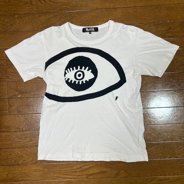 BLACK COMME des GARCONS Tシャツ 目玉プリント M ホワイト