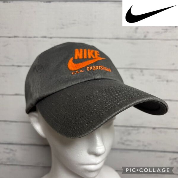 y2k NIKE SPORTS WEARナイキ キャップ 帽子 刺繍ロゴ