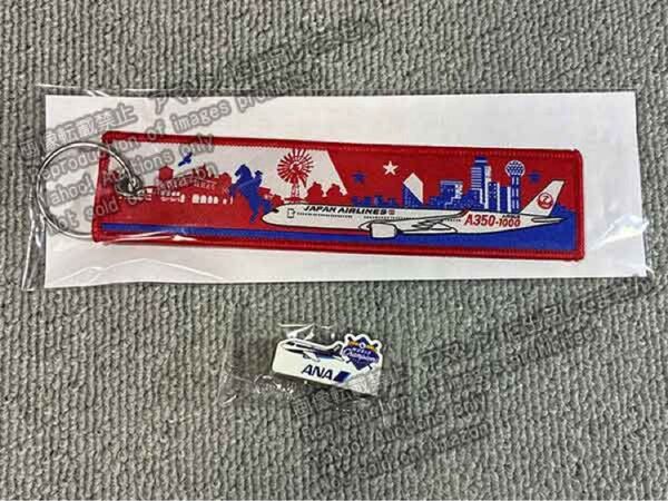 JAL フライトタグ A350-1000 キーホルダー ANA ドジャース ワールドシリーズ優勝記念オリジナル ピンバッチ