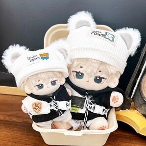 新品 大人気!10cm ぬい服 着ぐるみ しろくまニット帽の韓国風 ストリート系いつぬい 韓国 kpop アイドル 推し