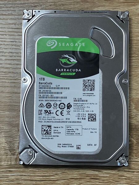 SEAGATE 1TB ST1000DM010 動作確認済