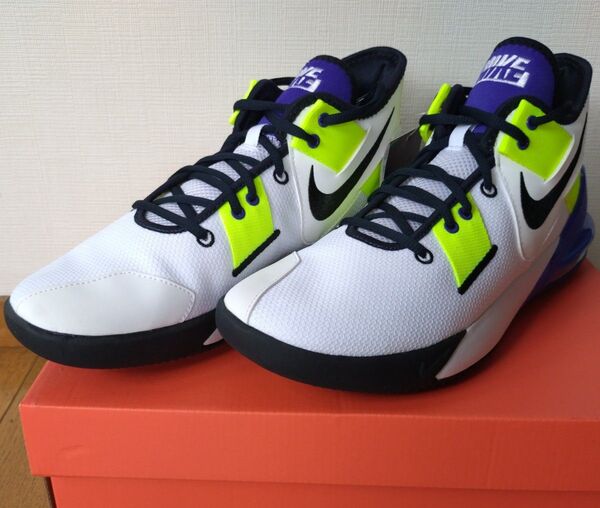 【未使用品】NIKE AIR MAX IMPACT2 27.5cm ホワイト/パープル/ネオンイエロー