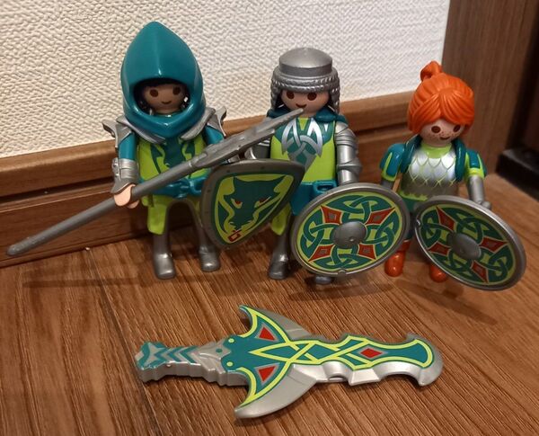 Playmobil プレイモービル 騎士 人形 3体セット 剣付き