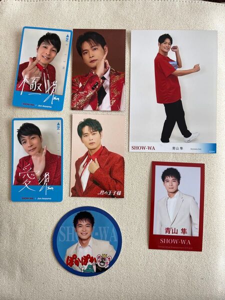 SHOW-WA 青山隼 グッズ7点セット 生写真 トレカ TTカード ぽかぽかステッカー