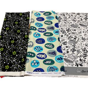 kippis、Lisa Larson など ハギレ3枚セット110×30 ×2 110×40