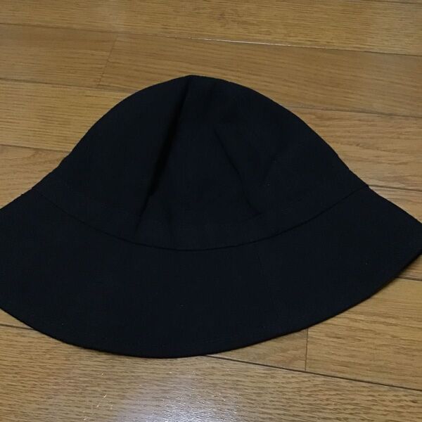 レーヨン 帽子 黒 サイズS(56cm)