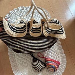 カゴバッグ 新品 ミニバッグ 3個セット