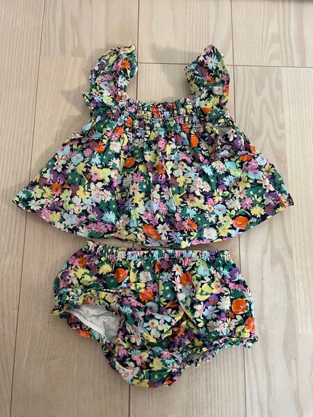 ベビー服 セットアップ 花柄 女の子 80 GAP