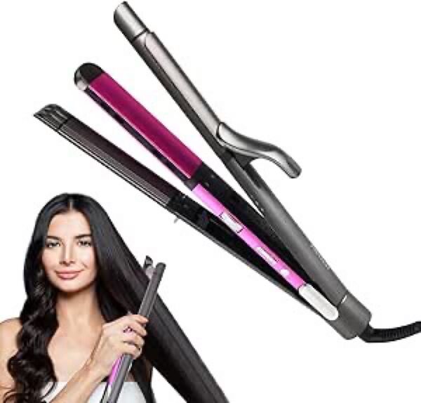 3wayヘアアイロン 32mmカール/ストレート両用 多段階温度調節