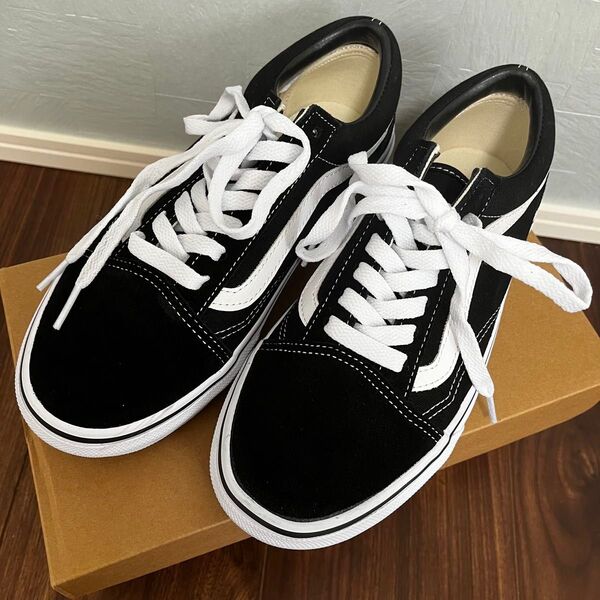 美品 VANS スニーカー オールドスクール 黒 ブラック 22.5