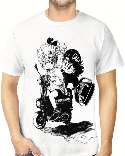 Dr.スランプ プリントTシャツ アラレちゃん バイク
