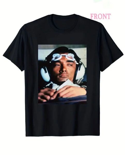 傷だらけの天使 ショーケン ヴィンテージ風 Tシャツ 黒 メンズ プリント
