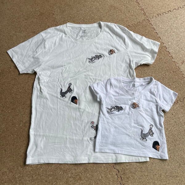 グラニフ トムとジェリー Tシャツ 親子ペア 2枚セット M 90