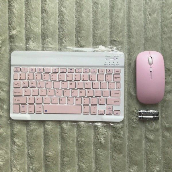 新品未使用 Bluetooth キーボード+マウス ピンク ワイヤレス 単4電池2本付き