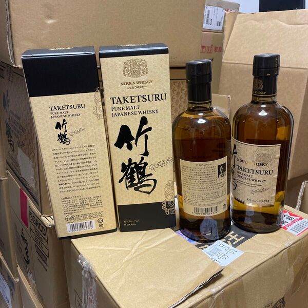 竹鶴 ピュアモルト 43度 700ml 新カートン 新ラベル2本