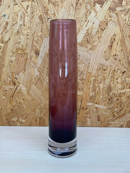 LSA フラワーベース パープル花瓶 花器 ハンドメイド LSA International 高さ30cm