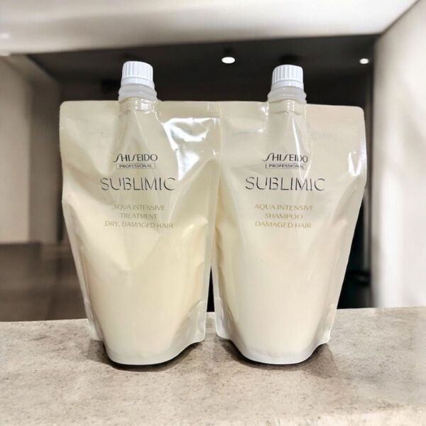 サブリミック アクアインテンシブ詰替用 シャンプーa 450mL トリートメントD 450g ワンダーシールドa125mL 箱無し