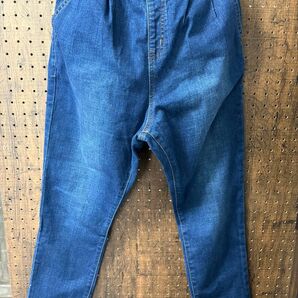 デビロック デニムパンツ ウエストゴム ブルー150